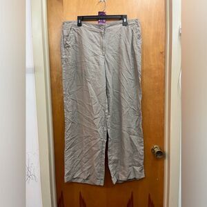 Chico's Tan linen straight leg pants